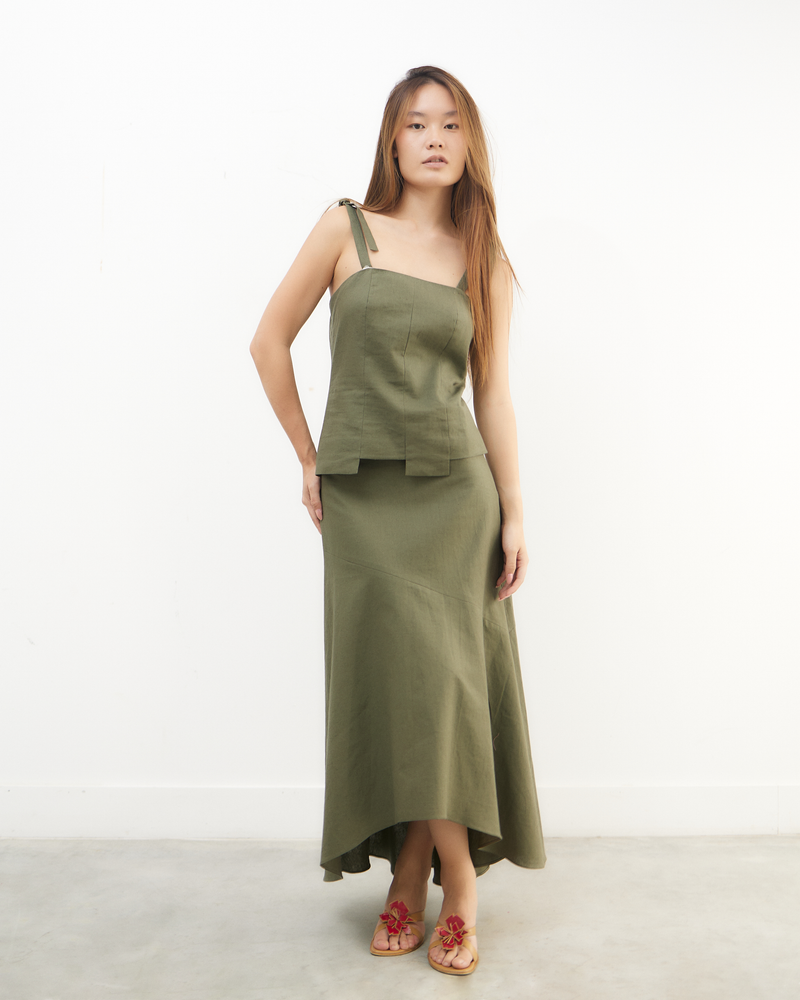 M O C_GREEN JARA SKIRT
