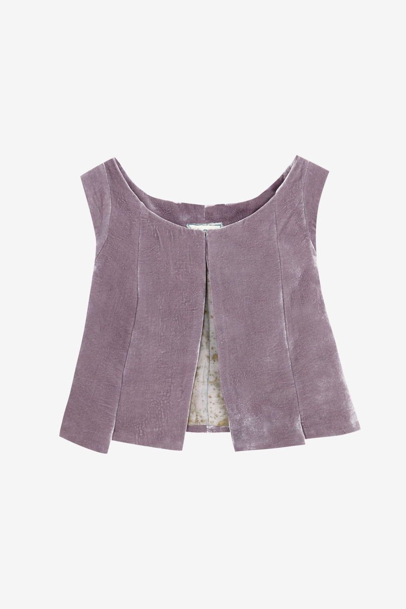 M O C_Lila Velvet Manila Vest