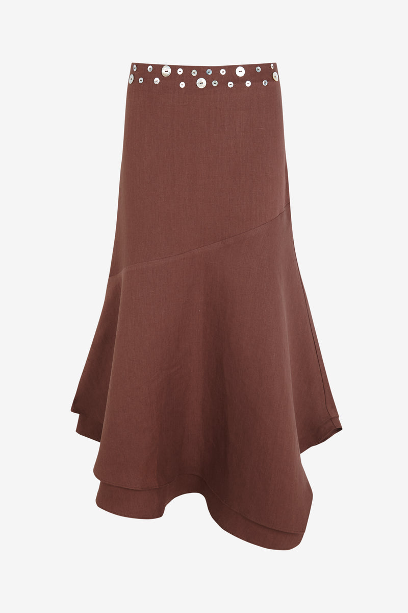 M O C_Chocolate Nacpan Skirt