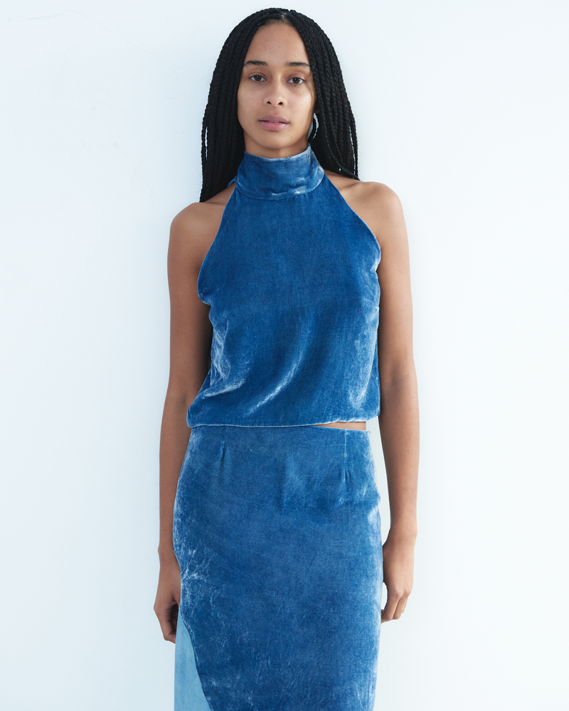 M O C_Indigo Camelia Top